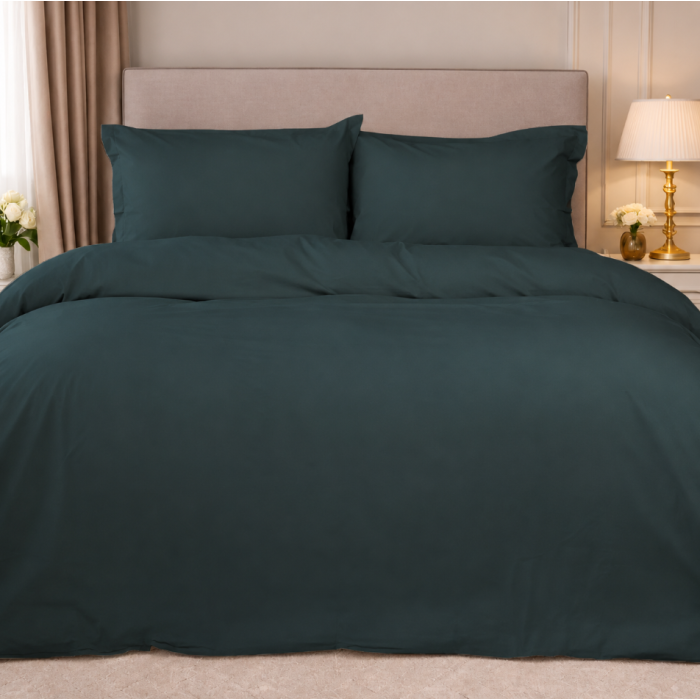 Комплект постільної білизни Poplin Line "091 Emerald" Євро