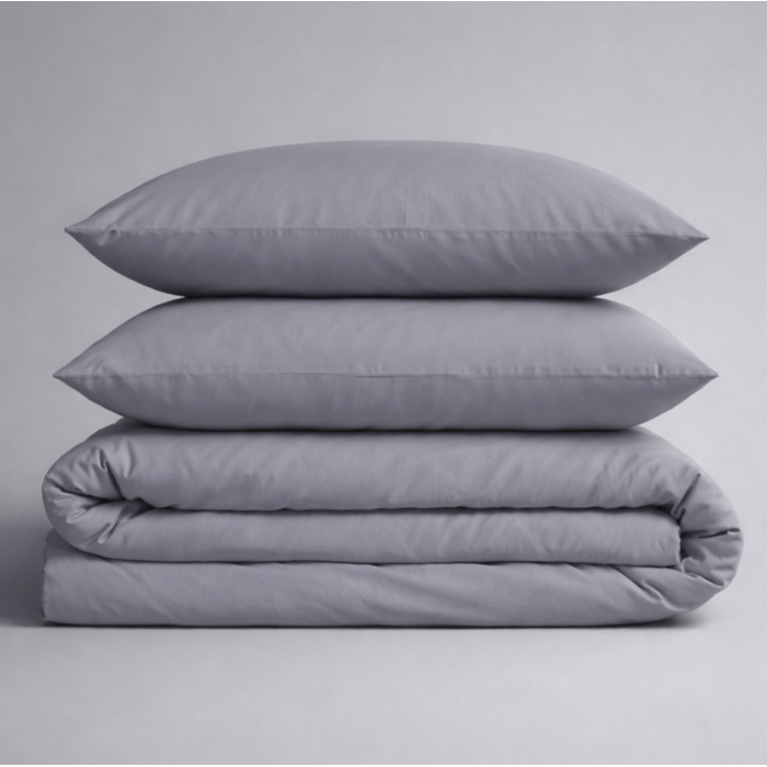 Комплект постільної білизни Бязь 16-5703 Light Gray Двоспальний