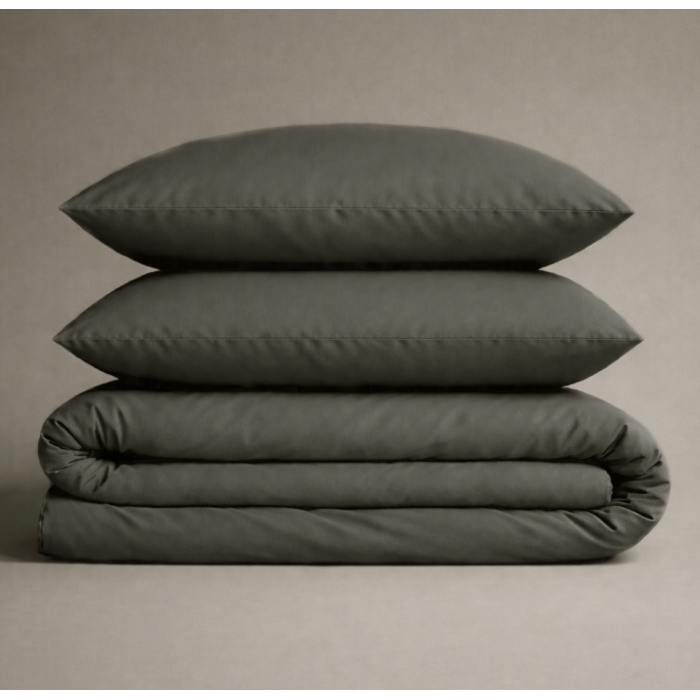 Комплект постільної білизни Бязь 16-7000 Green Grey  King Size
