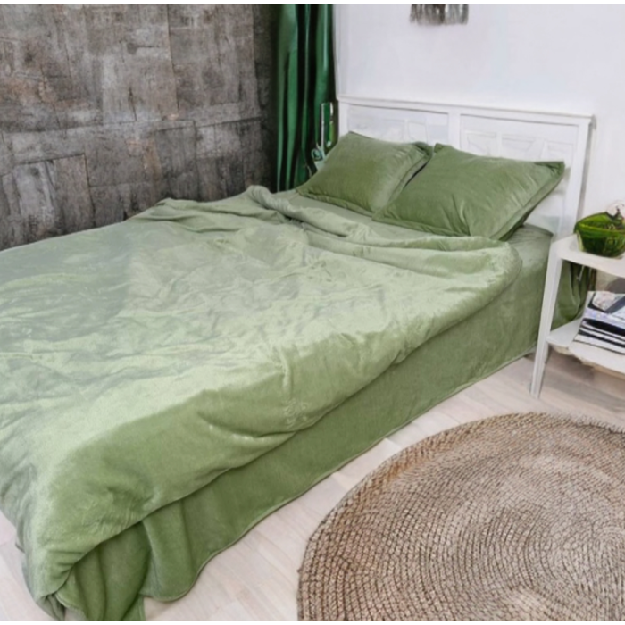 Комплект постільної білизни Плюш "Plush Serenity Bedding" Євро