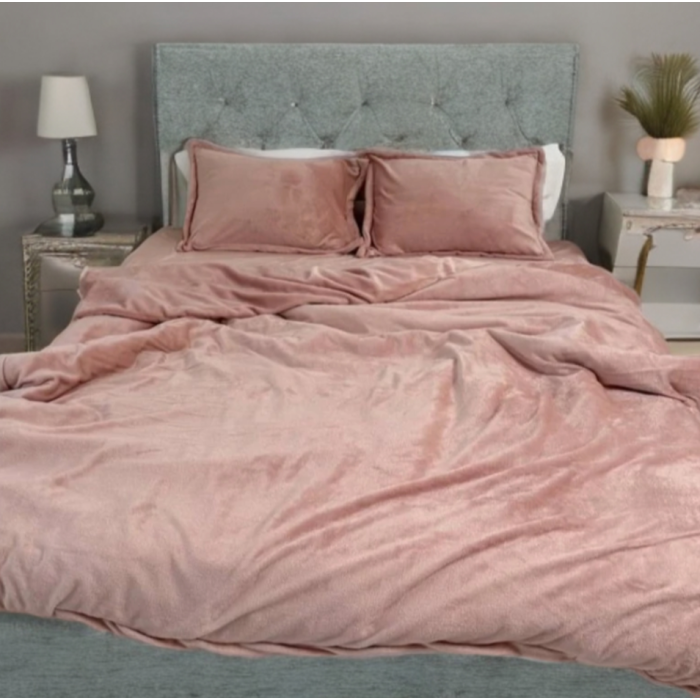 Комплект постільної білизни Плюш "Velvet Bliss Sheets" Євро
