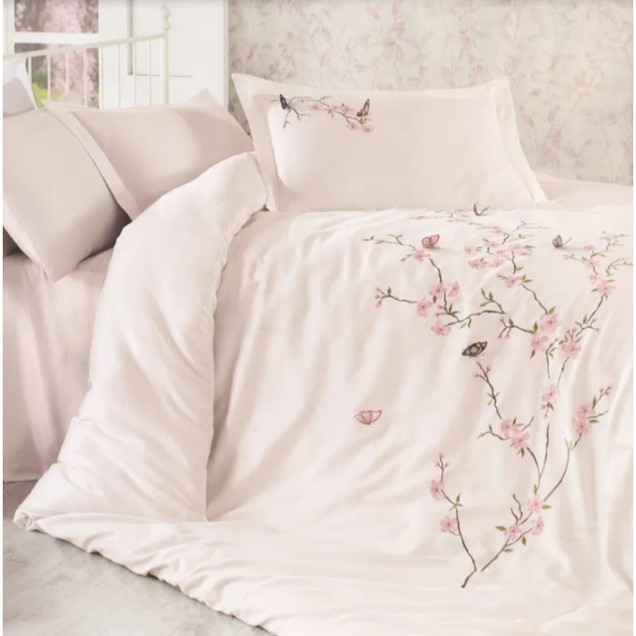 Комплект постільної білизни  С Satin Elit "Butterfly" Євро