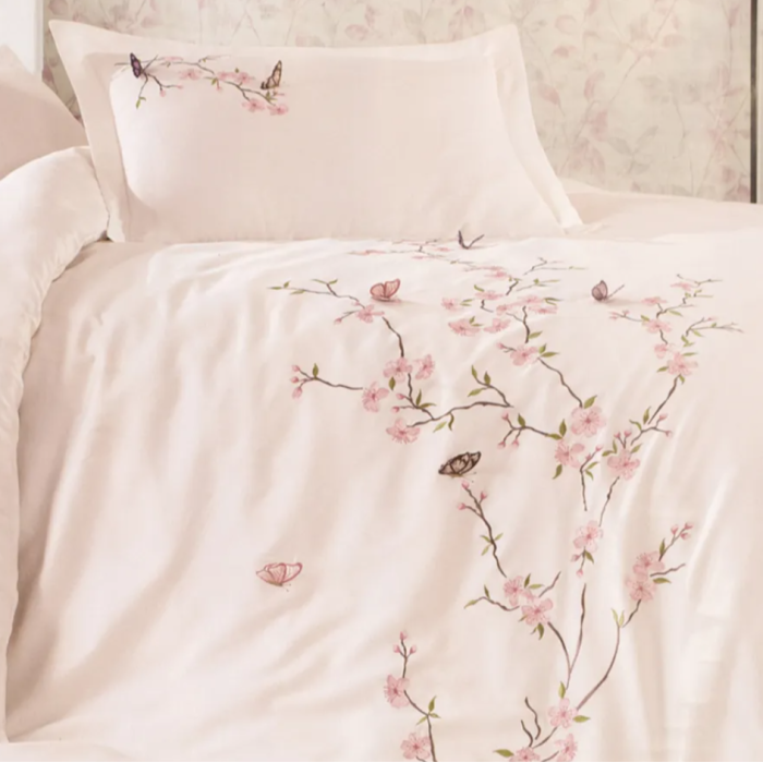 Комплект постільної білизни  С Satin Elit "Butterfly" Євро