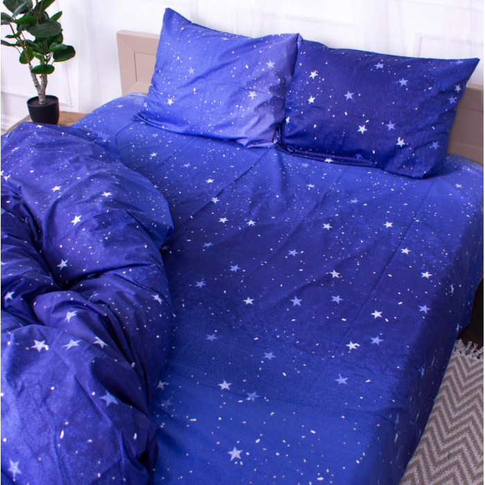 Комплект постільної білизни Сатин 22-1276 Starry sky Сімейний