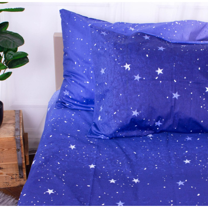 Комплект постільної білизни Сатин 22-1276 Starry sky Сімейний