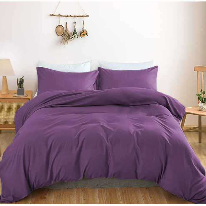 Комплект постільної білизни Satin Light Pro 10-012 Violet Євро