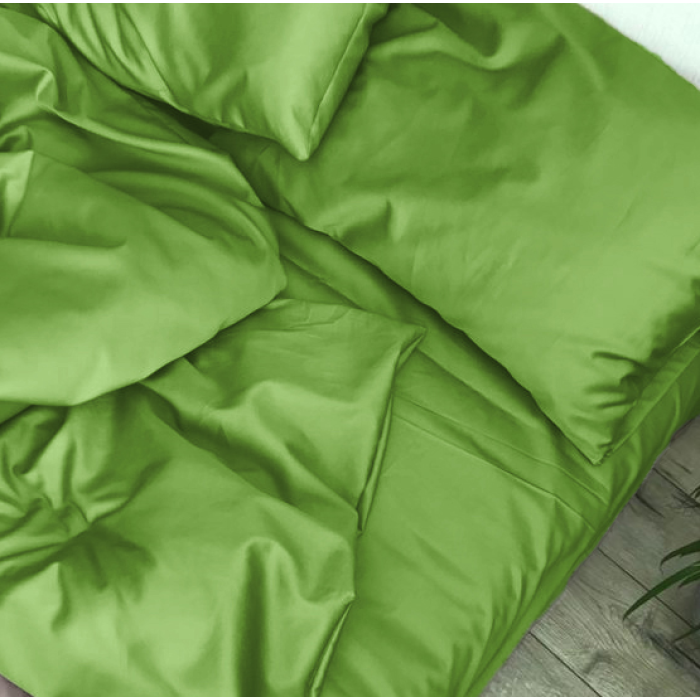 Комплект постільної білизни Satin Light Pro 10-013 Lettuce Євро
