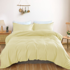 Комплект постільної білизни  Satin Light Pro 10-014 Soft yellow King Size