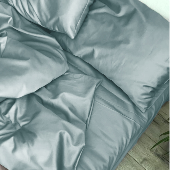 Комплект постільної білизни Satin Light Pro 10-015 Sea wave Євро