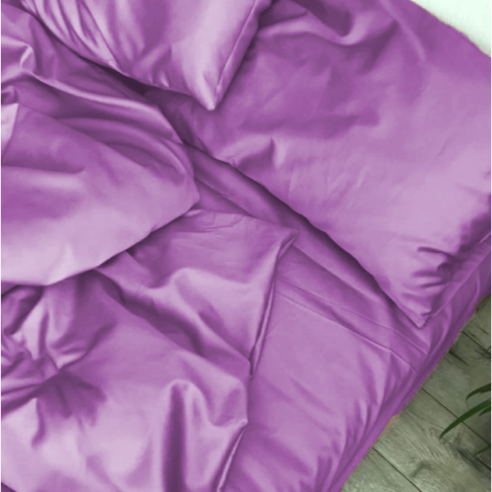 Комплект постільної білизни Satin Light Pro 10-018 Lilac Полуторний