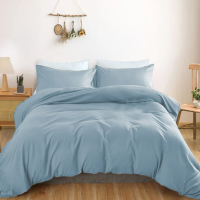 Комплект постільної білизни Satin Light Pro 10-019 Gray-blue Євро
