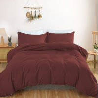 Комплект постільної білизни Satin Light Pro 10-021 Brick red King Size