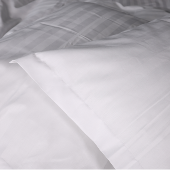 Комплект постільної білизни Satin Stripe 30-0001 White Євро