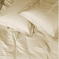 Комплект постільної білизни Satin Stripe 30-0002 Soft Yellow Євро