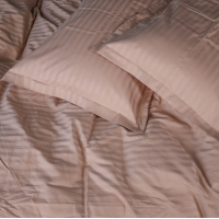 Комплект постільної білизни Satin Stripe 30-0004 Cream King Size