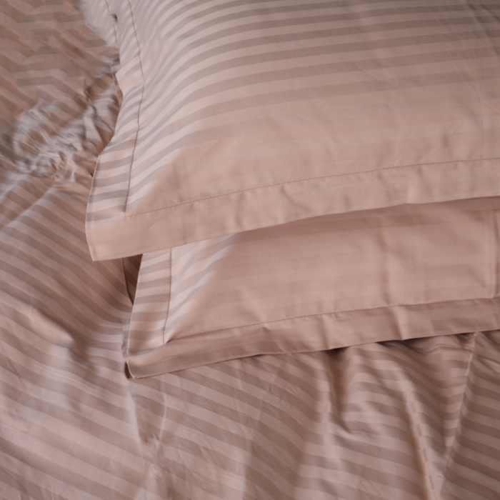 Комплект постільної білизни Satin Stripe 30-0004 Cream Євро