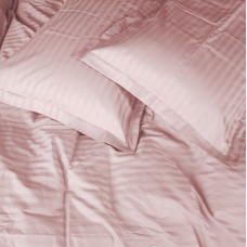 Комплект постільної білизни Satin Stripe 30-0007 Pink Сімейний