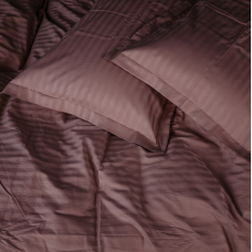 Комплект постільної білизни Satin Stripe 30-0008 Smoky Pink Сімейний