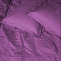 Комплект постільної білизни Satin Stripe 30-0009 Purple Євро
