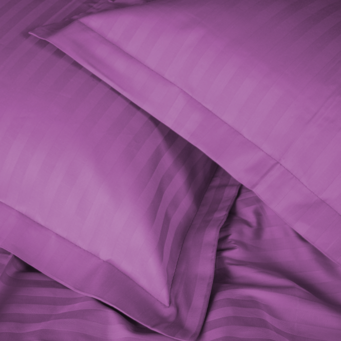 Комплект постільної білизни Satin Stripe 30-0009 Purple Євро