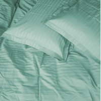 Комплект постільної білизни Satin Stripe 30-0013 Azure Сімейний