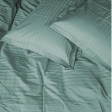 Комплект постільної білизни Satin Stripe 30-0015 Green Wave Сімейний