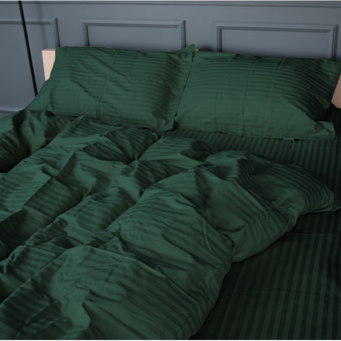 Комплект постільної білизни Satin Stripe 30-0017 Green Дитячий
