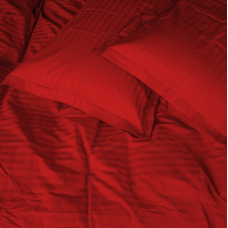 Комплект постільної білизни Satin Stripe 30-0018 Red Двоспальний