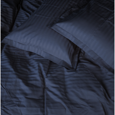 Комплект постільної білизни Satin Stripe 30-0020 Smoky Blue Двоспальний