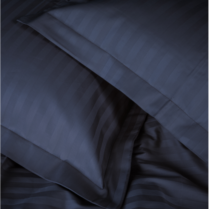 Комплект постільної білизни Satin Stripe 30-0020 Smoky Blue Полуторний